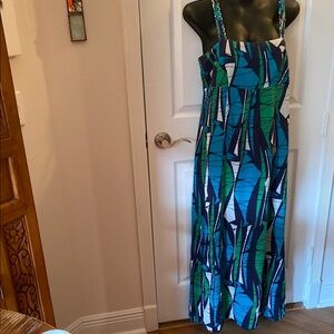 Monsoon Blue and Green Maxi Dress